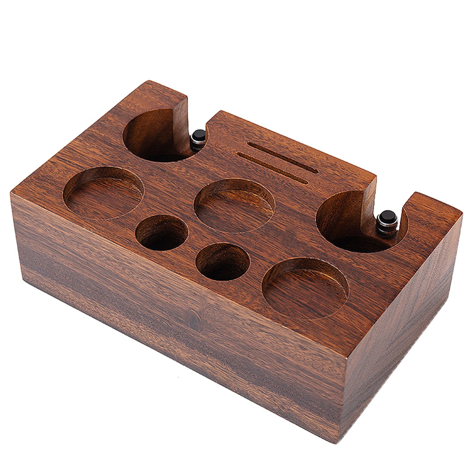 51-54mm Coffee Tamper Station Universal Powder Press Holder Coffee Machine Powder Hammer Solid Wood Coffee Handle Organizer