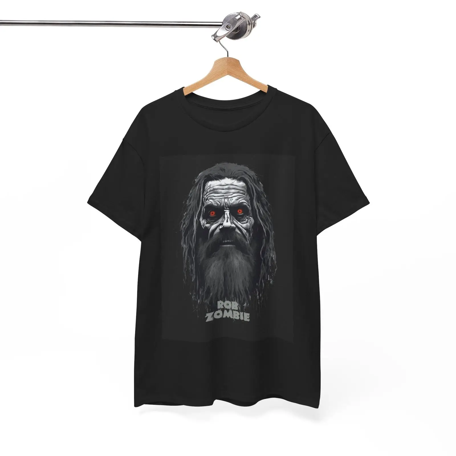 

Rob Zombie Tshirt Retro Big Head Poster Rock Merch Unisex Heavy Cotton Tee