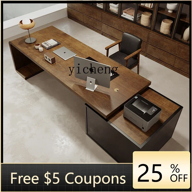 

Z3 solid wood big desk creative computer desk special-shaped log boss workbench single large desk table