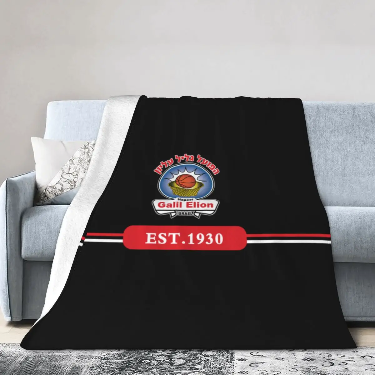 Hapoel Galil Elyon Bc Fleece Blanket Ultra Soft Flannel Blanket Digital Printed All Season Premium Fluffy