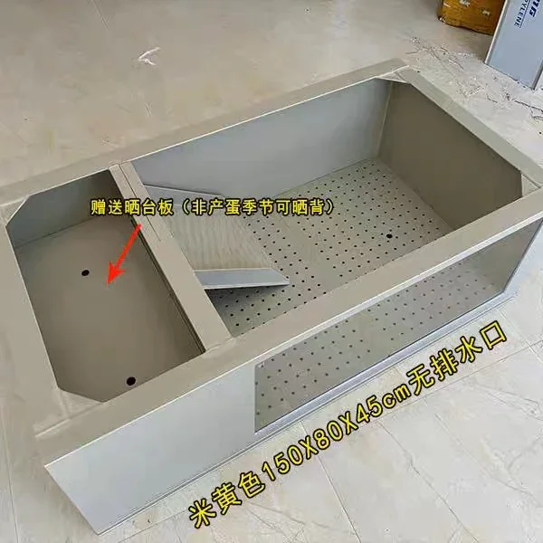 Single-sided tempered glass transparent mesh sand pool seed turtle pool pp plastic turtle box drainage, turtle tank viewing