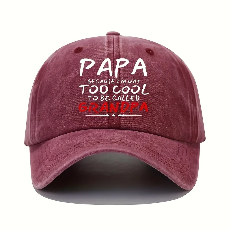 قبعة بيسبول مغسولة - بابا رائعة جدًا - مناسبة للرياضة والسفر والاستخدام اليومي - أغطية رأس عصرية، وأعياد الميلاد، وهدايا العطلات