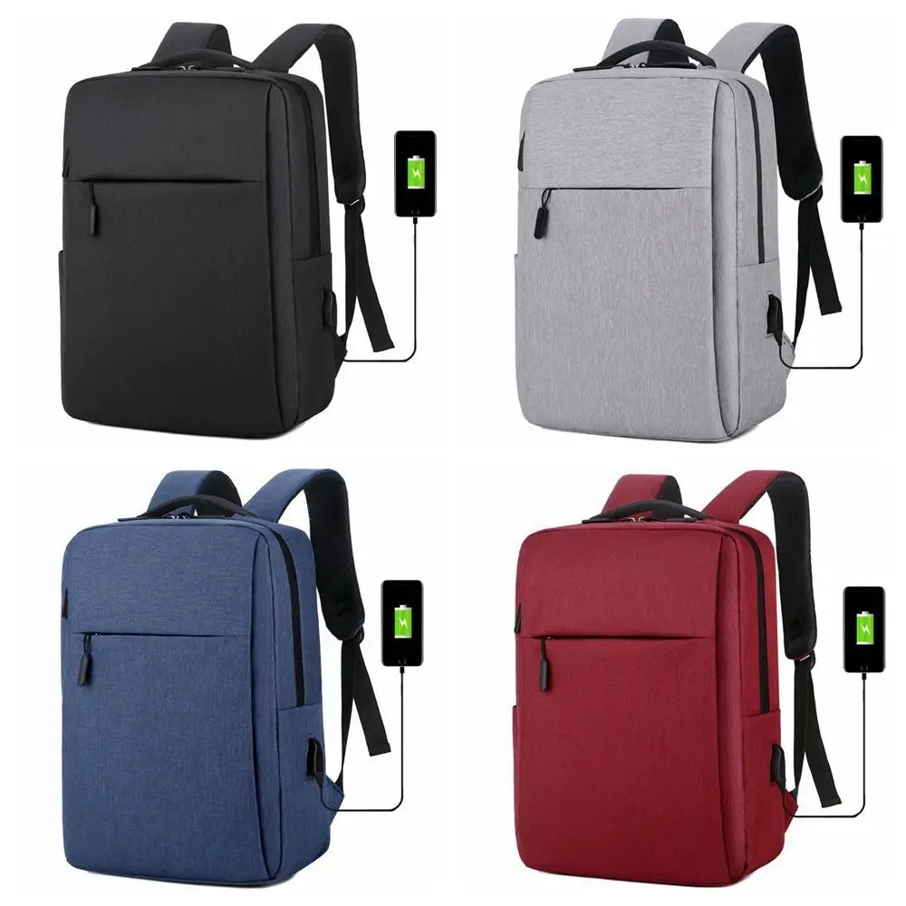 حقيبة ظهر للكمبيوتر بسعة كبيرة من قماش أكسفورد مع منفذ شحن USB حقيبة ظهر للسفر والأعمال حقيبة كمبيوتر لوحي مميزة للترفيه #5