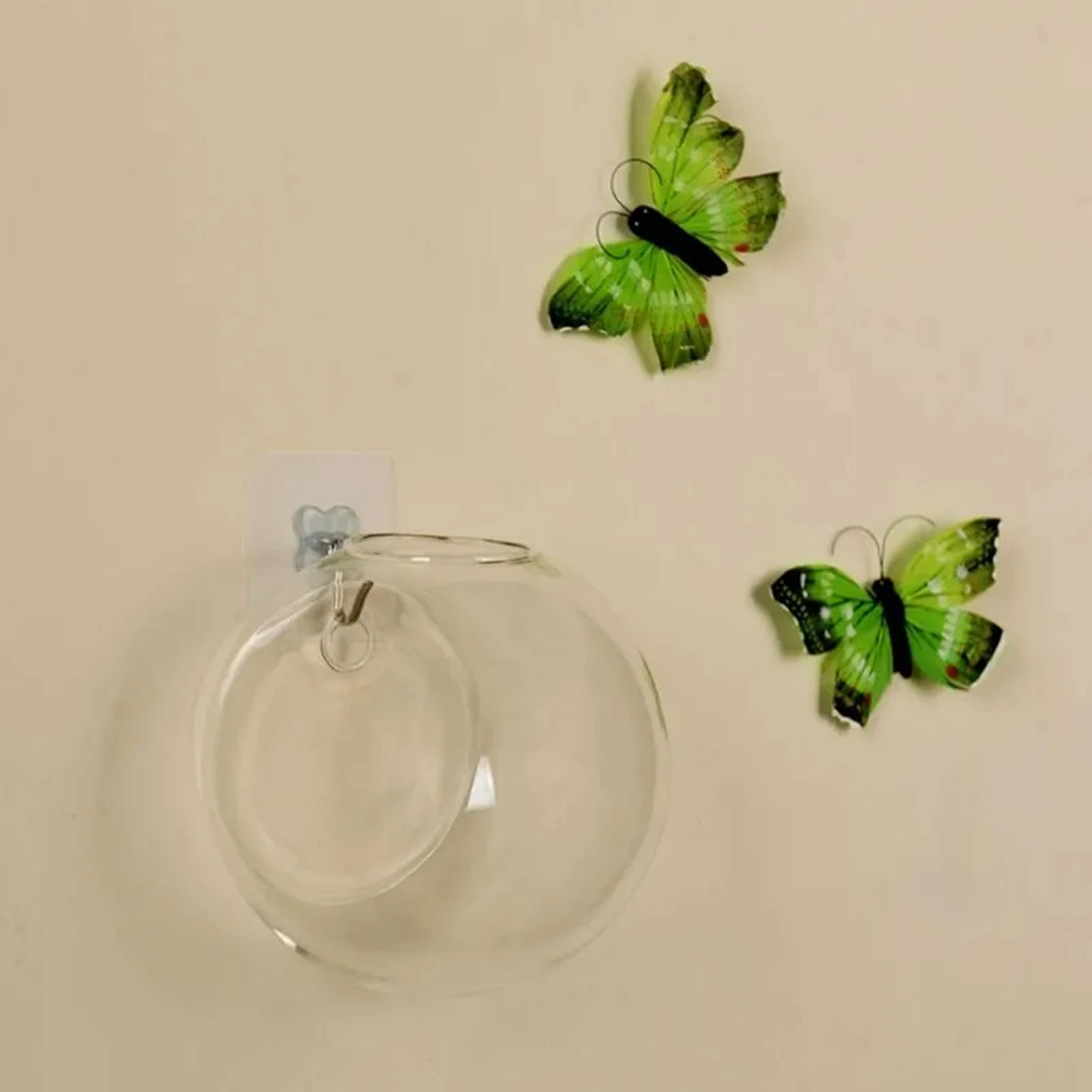 Nordic Style Wall Mounted Spherical Glass Vase Home Decoration Microlandscape Container Hydroponic Plant Glass Bottle Home Decor
