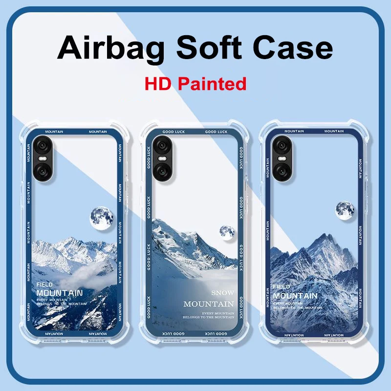 For Sony Xperia 10 VI Reinforced Corners Soft TPU Shockproof Airbag Case For Xperia 10VI HD Painted Cover Case