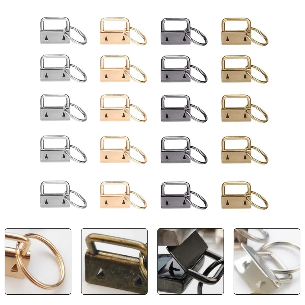 

20 шт. 25 мм набор брелоков-карабинов из нержавеющей стали для изготовления аксессуаров для сумок, держателей для ключей, шнурков и браслетов
