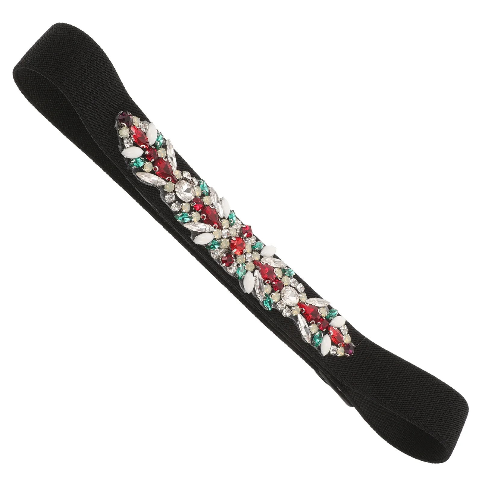 حزام خصر مرن قابل للتمدد من حجر الراين، حزام نحيف مطرز بالكريستال الملون لفساتين السهرة الرسمية وأحزمة كريستالية #5