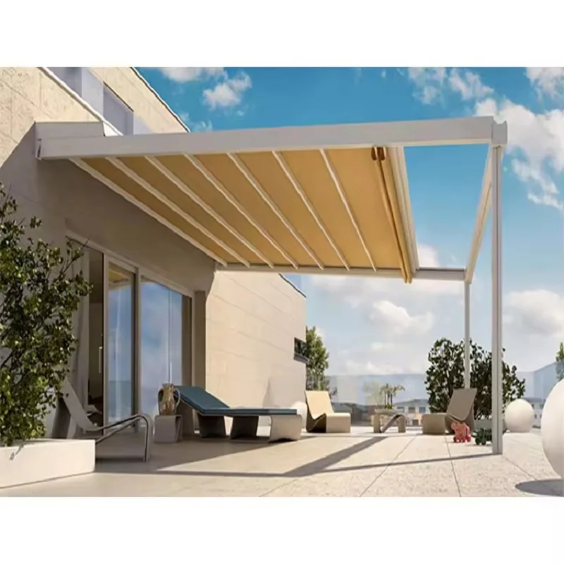 Outdoor Aluminum Alloy Folding Courtyard Terrace Outdoor 6x3 Meters Pavilion Awning Pavilion Flower Stand Sun Room Awning