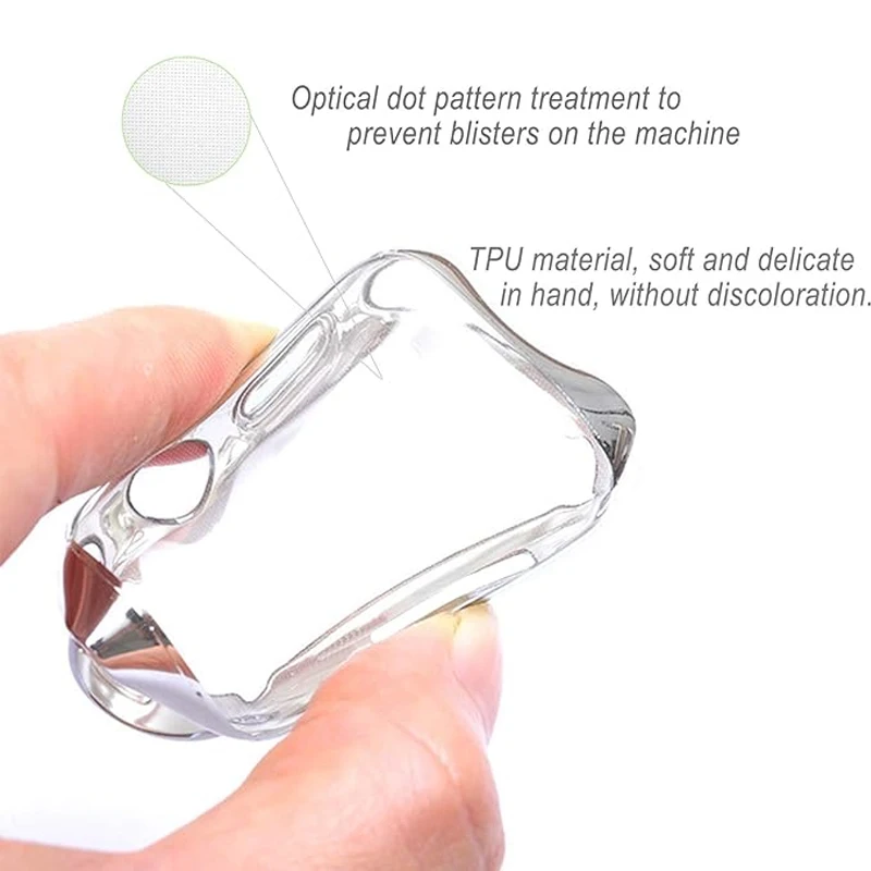 TPU-Abdeckung für Apple Watch 45 mm, 41 mm, 44 mm, 40 mm, Displayschutzfolie, Stoßstangenzubehör, iWatch-Serie 10, 9, 8, 7, SE, 6, 5, 4, 3, 42 mm, 46 mm