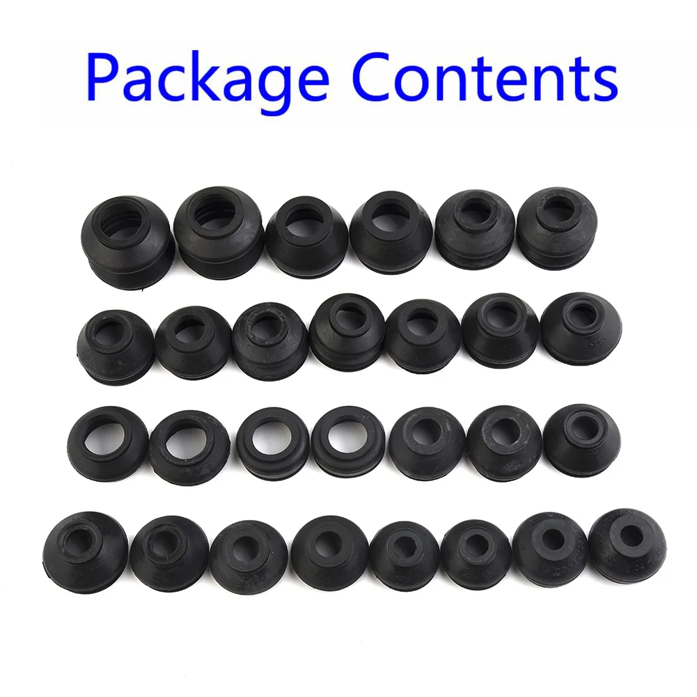 

28Pcs Ball Joint Boot Suspension Steering Dust Cover Track Tie Rod Linkage Kit Rubber Dust Boot Rods Ends Dust Boot Cover