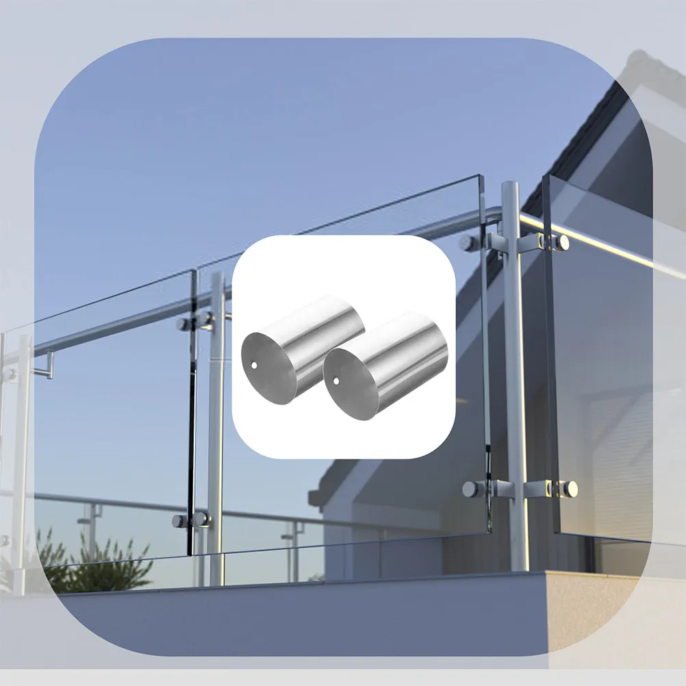 2Pcs Strong Load Bearing Stainless Steel Handrail Connector Fitting for Stair Railing Deck Cable Tubing Handrail Supplies