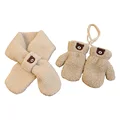 Khaki Scarf Gloves