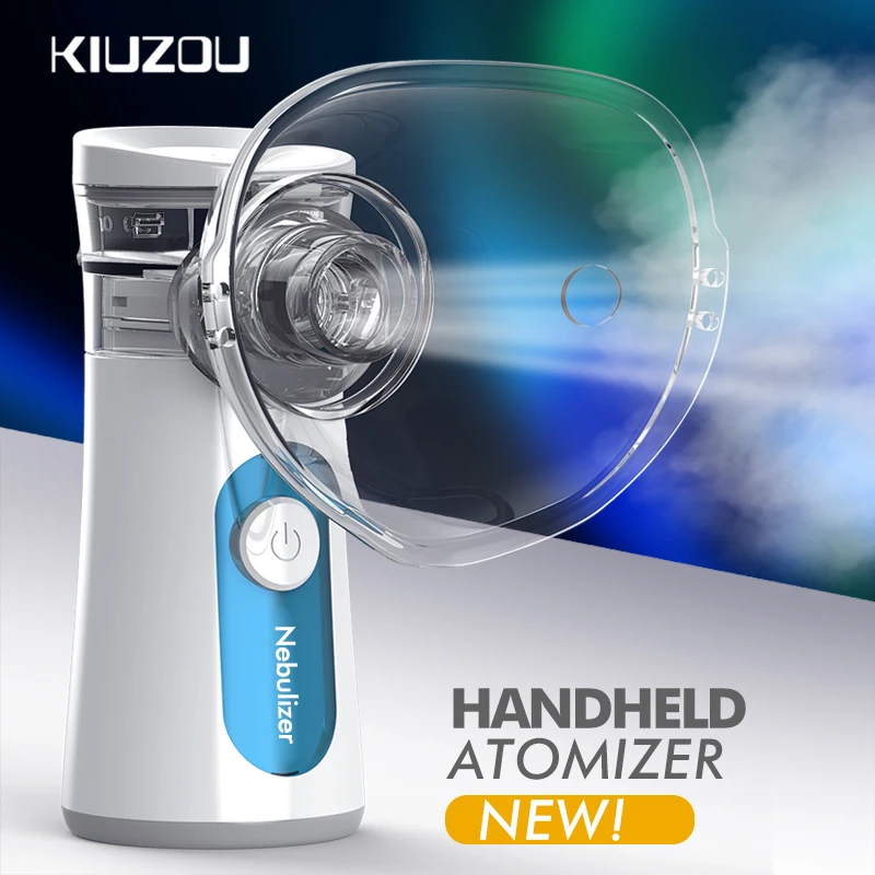 KIUZOU Nebulizador de malla silencioso, atomizador portátil de mano para inhalador de asma para niños y adultos, minihumidificador nebulizador médico