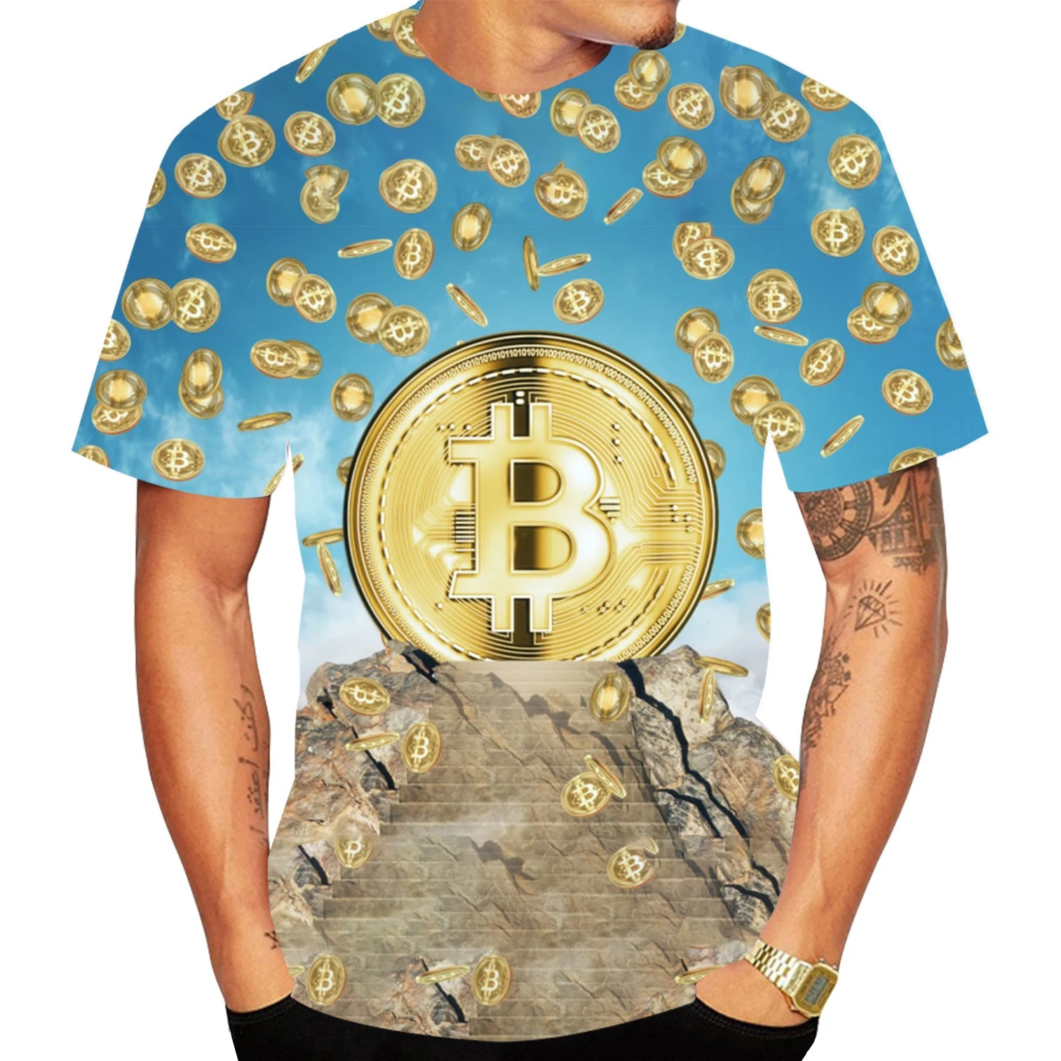 Newest BTC Bitcoin 3D Print T-shirt Men/Women Funny Short Sleeved Tees Cool Summer Men Women Kids T Shirt Pullover Tops 100-6XL