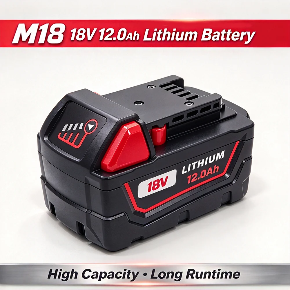 Nuova batteria 100% per elettroutensili Milwaukee M18 18V, 12.0Ah 8.0Ah