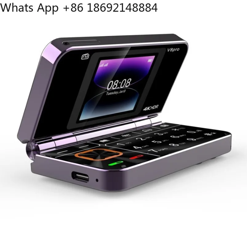 

Смартфон V8pro с двумя экранами, функцией складывания и раскладывания, 2G, быстрая доставка