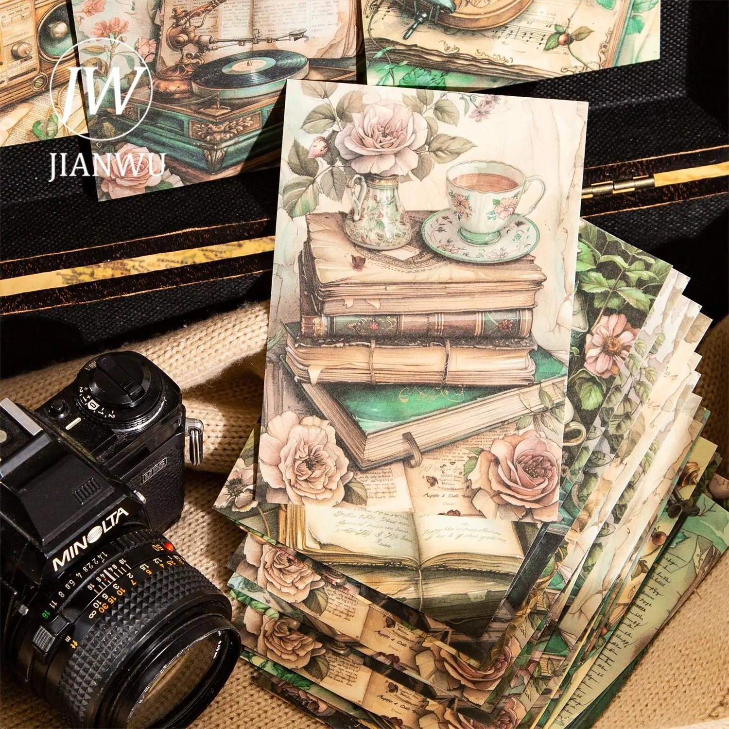 JIANWU 30 Sheets Travel Notes Series Vintage Landscaping Collage Material Paper Creative DIY Junk Journal Stationery