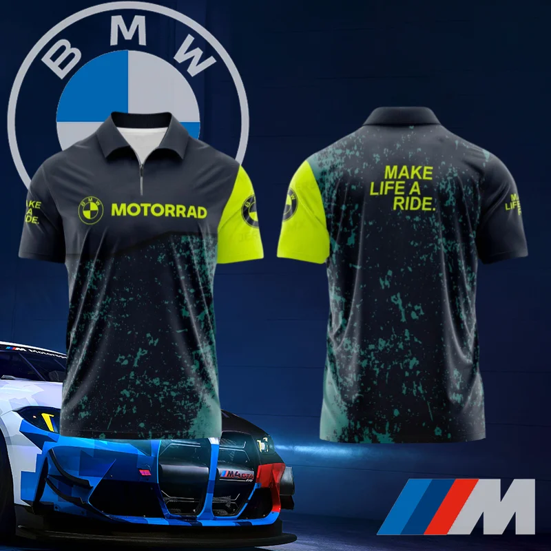 

BMW Car Quick-drying New POLO Shirt High-quality Comfortable Casual Short-sleeved Top Car Lover Gift Car Fan Classic Polo Moto