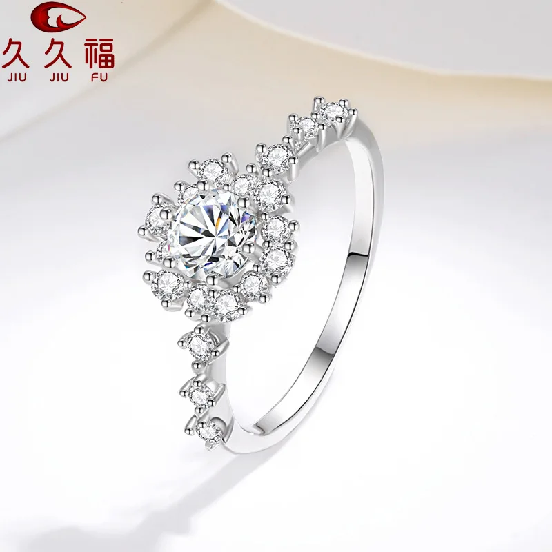 PT950 Platinum Ring For Women 0.5ct Moissanite PT950 Platinum Hypoallergenic platinum,anti-tarnish and wear-resistant