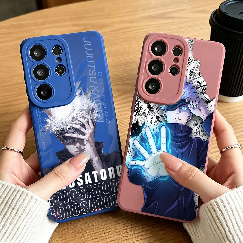 Luxury Cute Jujutsu Kaisen For Samsung Galaxy S26 S25 S24 S23 S22 S21 S20 Ultra Plus A15 A35 A54 A55 Soft Cover Phone Case