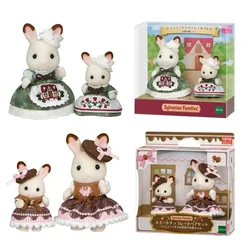 Sylvanian Families Chocolate Anime rabbit Toy Children'S Play House Cute Baby Doll Kid Gift Japanese Valentine's Day Limited