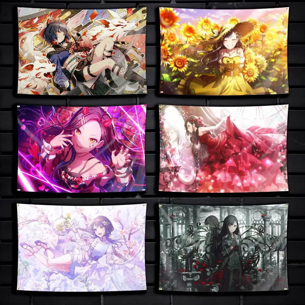 VBS-DJ S-Shiraishi An Flag Tapestry Banner for Bedroom Living Room Outdoor Camping Custom Supported