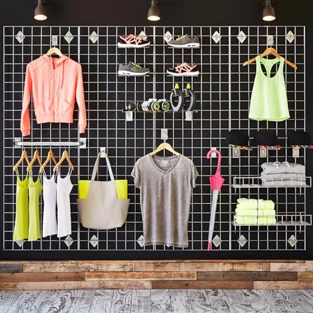 Grid Wall Commercial Grade Gridwall Panels – Heavy Duty Grid Panel for Any Retail Display Wall Grid 2' Width x 6'