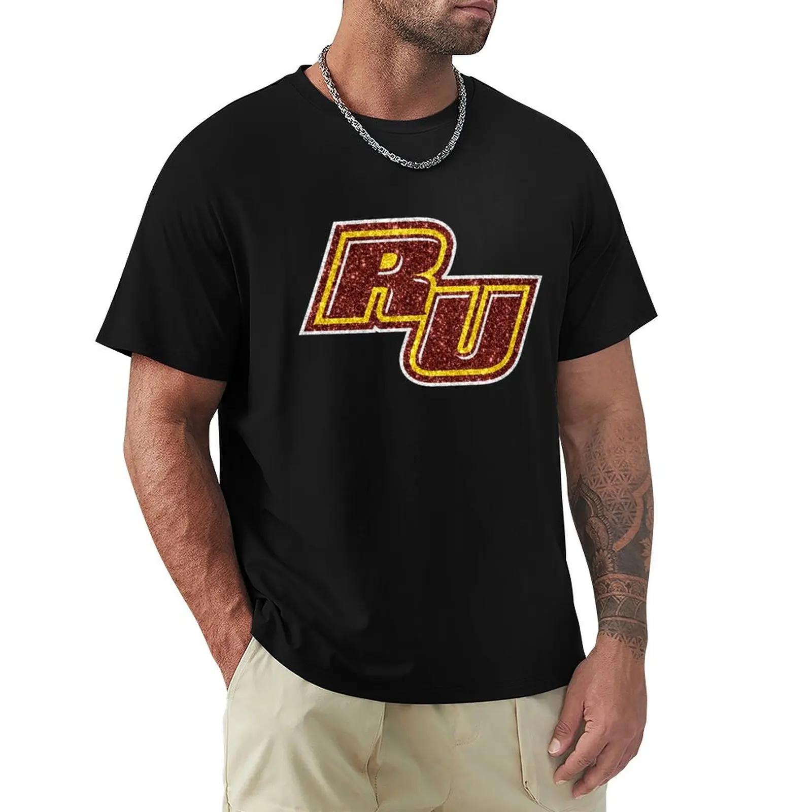 

glitter rowan logo T-Shirt T-shirts oversize basketball graphic tees mens vintage t shirts