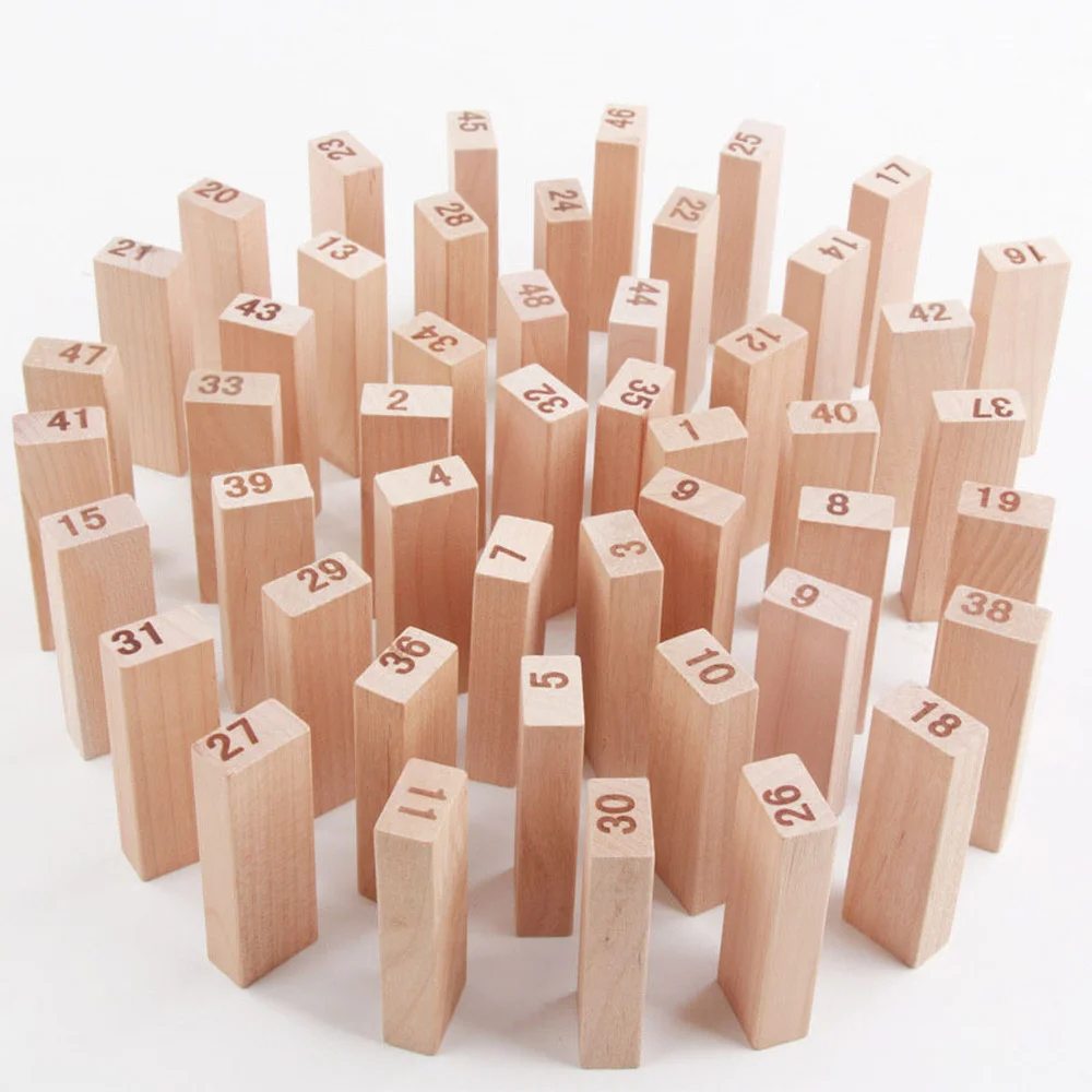 New 54 Pices Creative Novel Wooden Digital Building Block Brain Game Entertainment Intelligence Interaction Toys