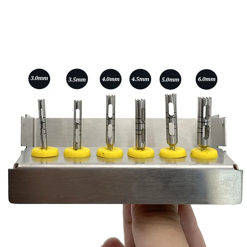 Imagen 2 del producto Kit de taladros para implante Dental, 6 uds., brocas largas para implante de trépano, instrumentos quirúrgicos, herramientas dentales