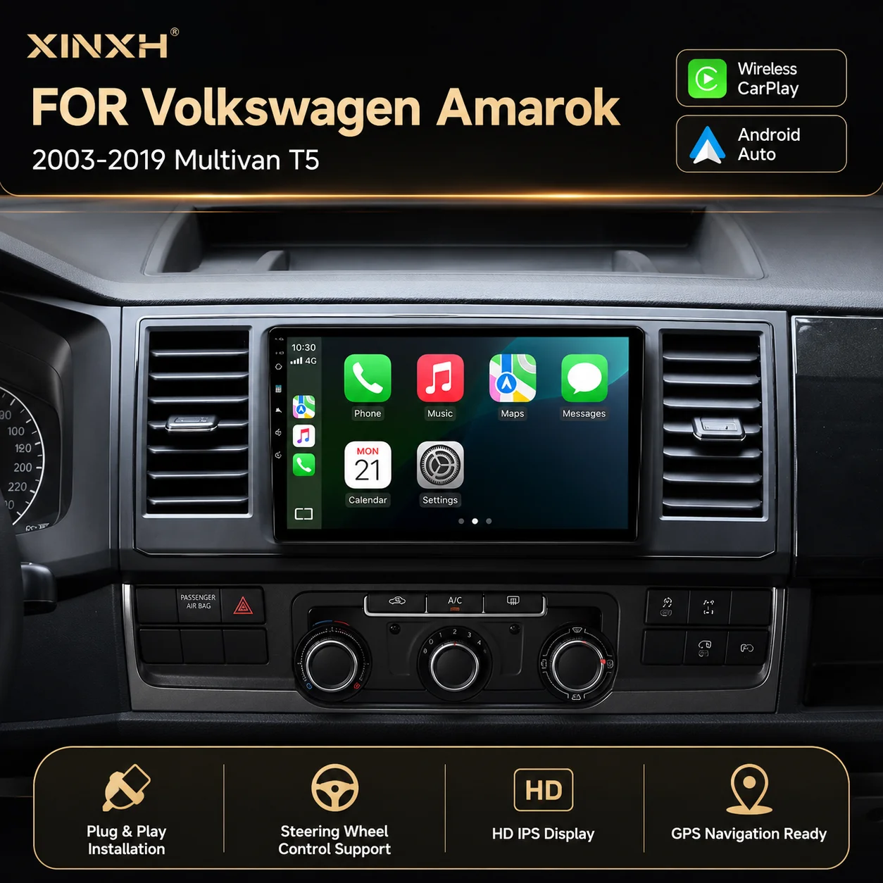 Android Car Radio GPS Navigation Player For Volkswagen VW Amarok Multivan T5 2003-2019 Wireless CarPlay Android Auto Octa Core 4