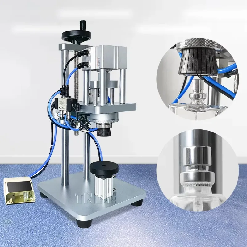 

Semi-Automatic Pneumatic Crimping Machine for Plastic/Glass Perfume Bottle Spray Pump Caps Crimping Machine