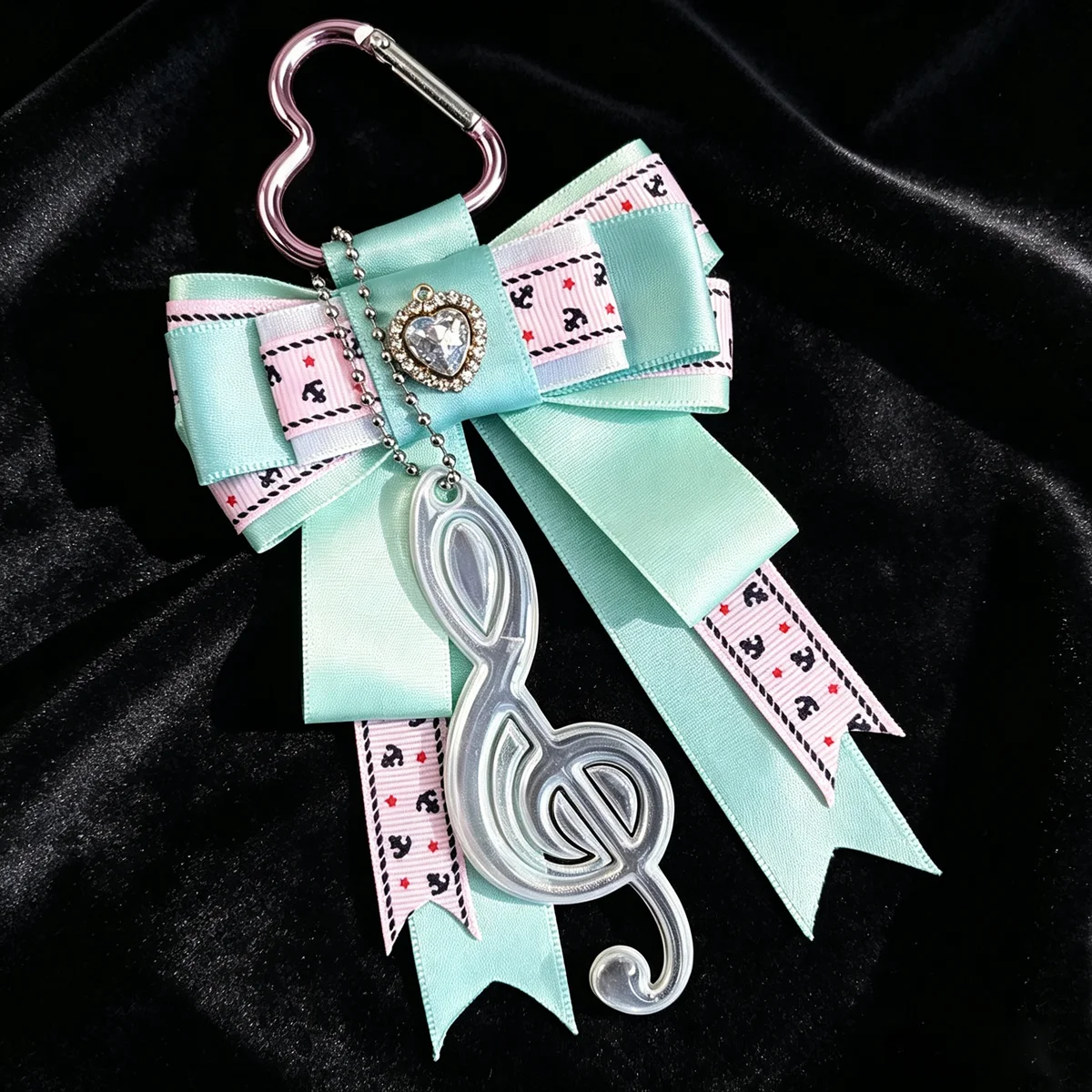 Designer Musical Note Decoration Bag Charms, 7 Colors, Cute and Sweet Lolita Keychain Charms, Gumei Ita Bag Decoration Accessories, Anime Star Idol Merchandise, Fan Clasp Decoration Accessories, Bow Bag Charms, Bag Decorations, Hanging Ornaments