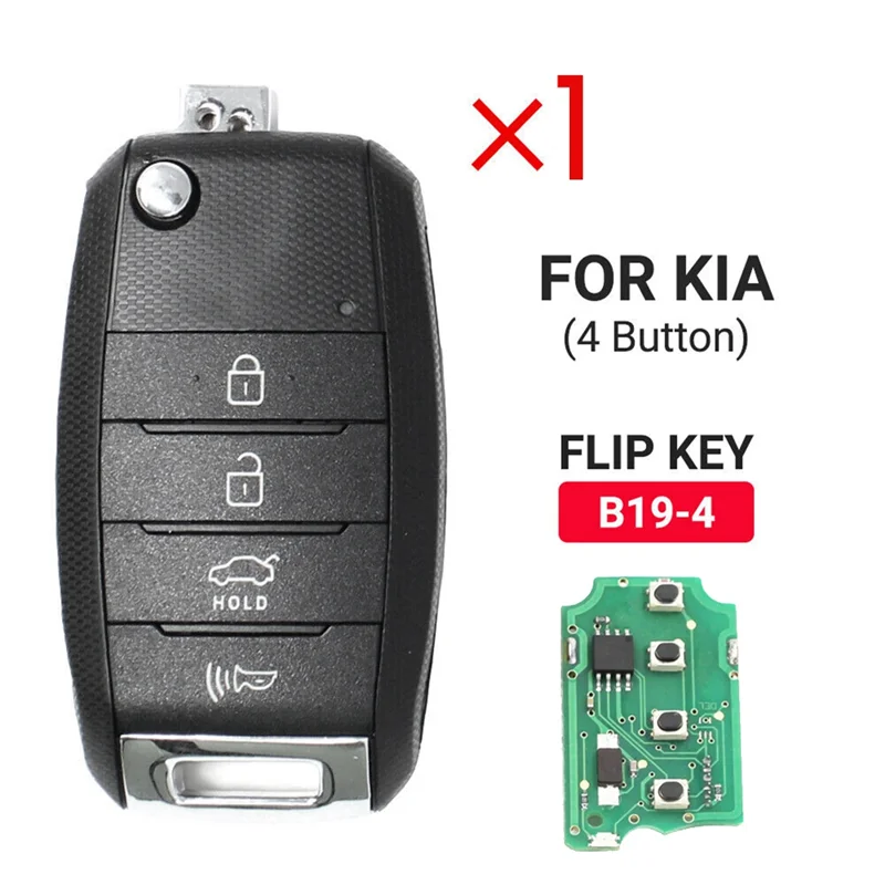 KEYDIY B19-4 KD Remote Control Car Key Universal 4 Button for KIA Style for KD900/KD-X2 KD MINI/ URG200 Programmer