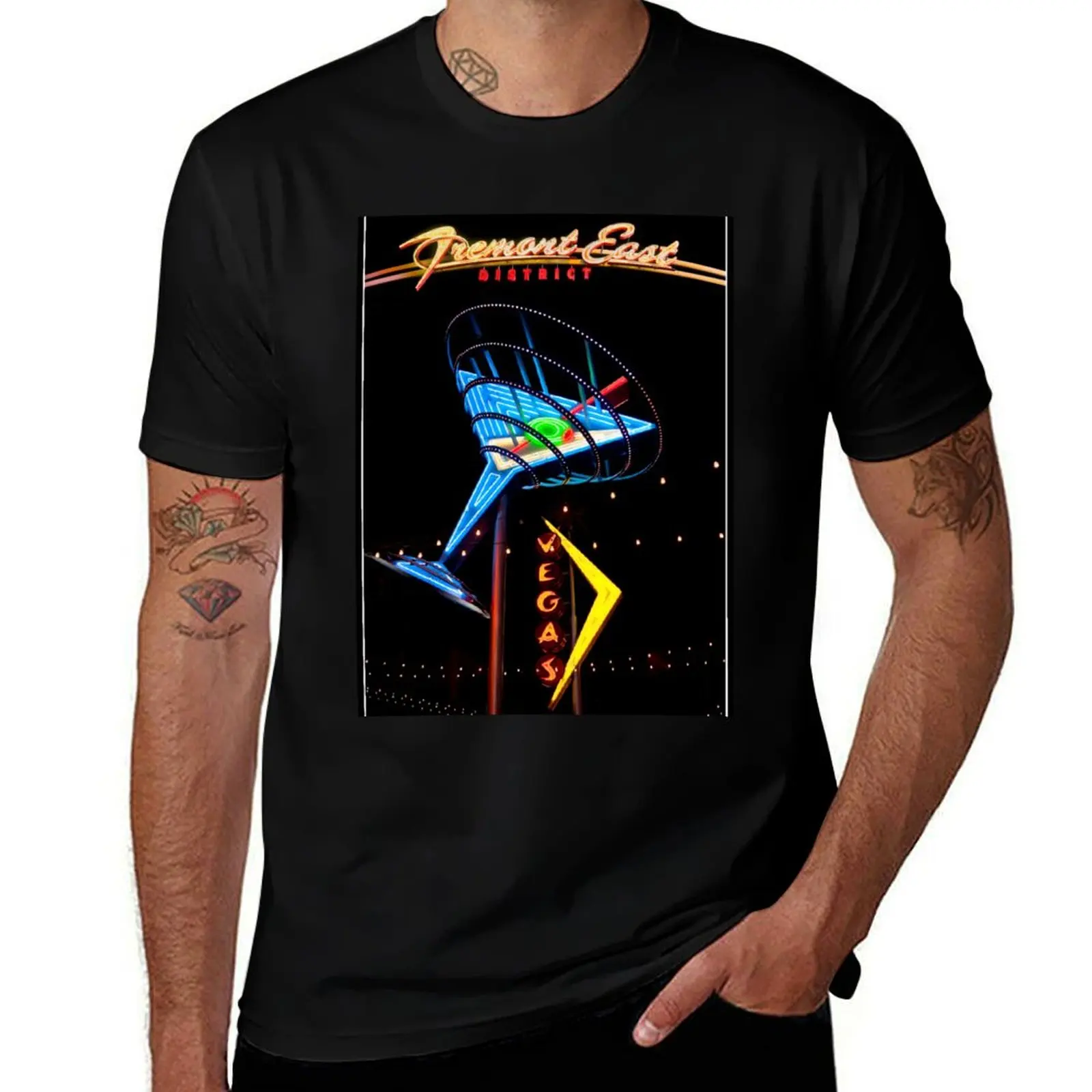

Футболка Fremont Street District, одежда больших размеров, новое издание, футболки с рисунком, уличная одежда, мужские футболки
