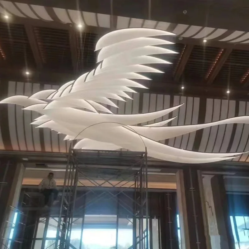 Customized Phoenix Lights Hotel Lobby Duplex Lights Luxury Creative Lighting Villa Modern Engineering Chandelier