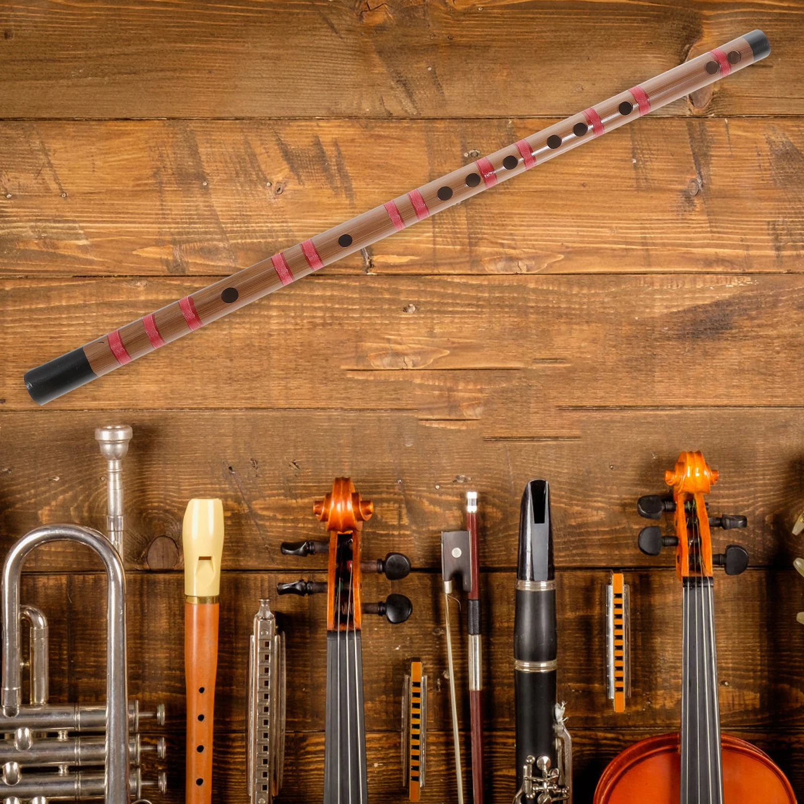 

Beginner Bamboo Flute Student Wooden Chinese Instrument Portable Lightweight Durable Smooth Surface Long Use Students