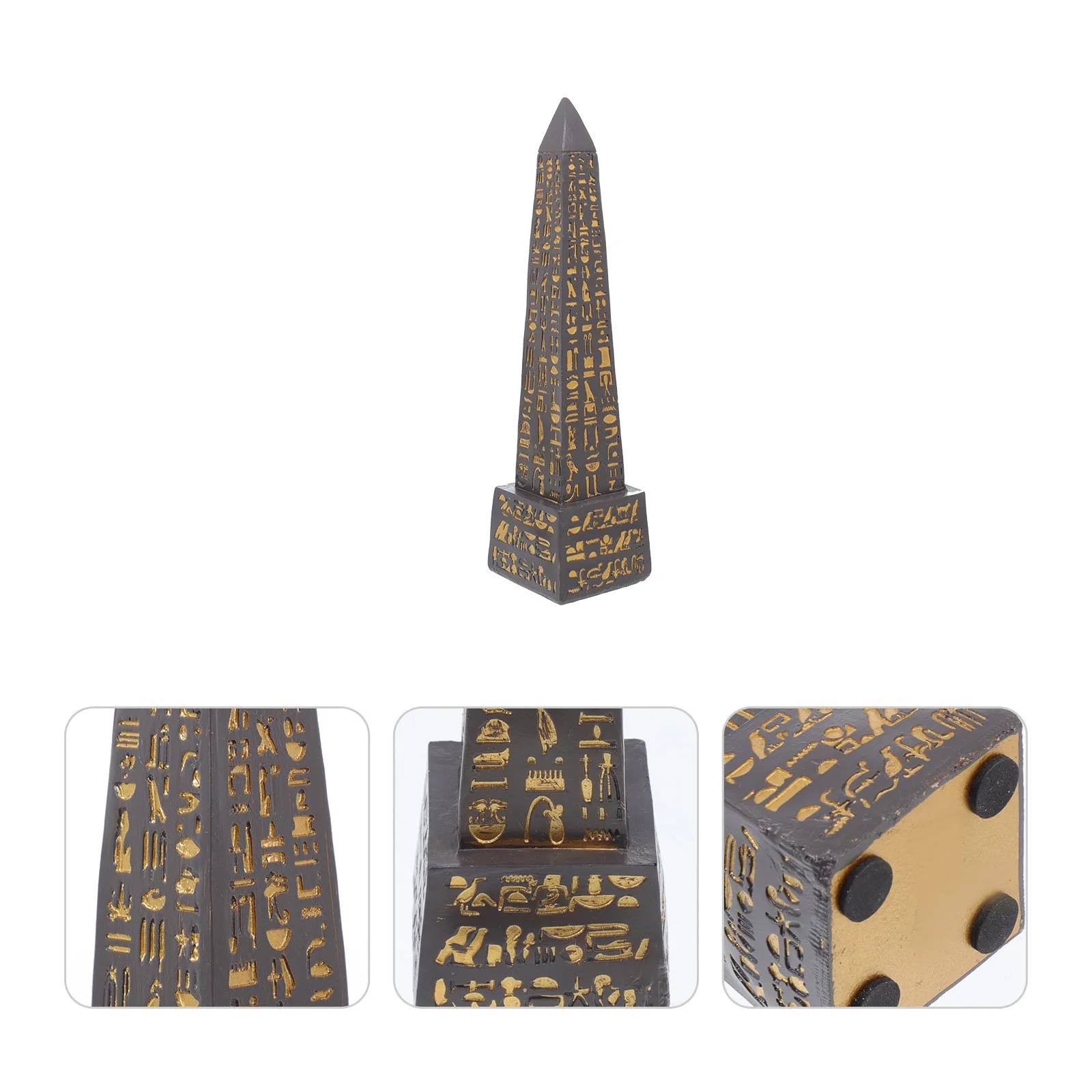 

Creative Monument Decor Egypt Obelisk Resin Artware Vintage Style Tabletop Ornament for Living Room Study Decoration