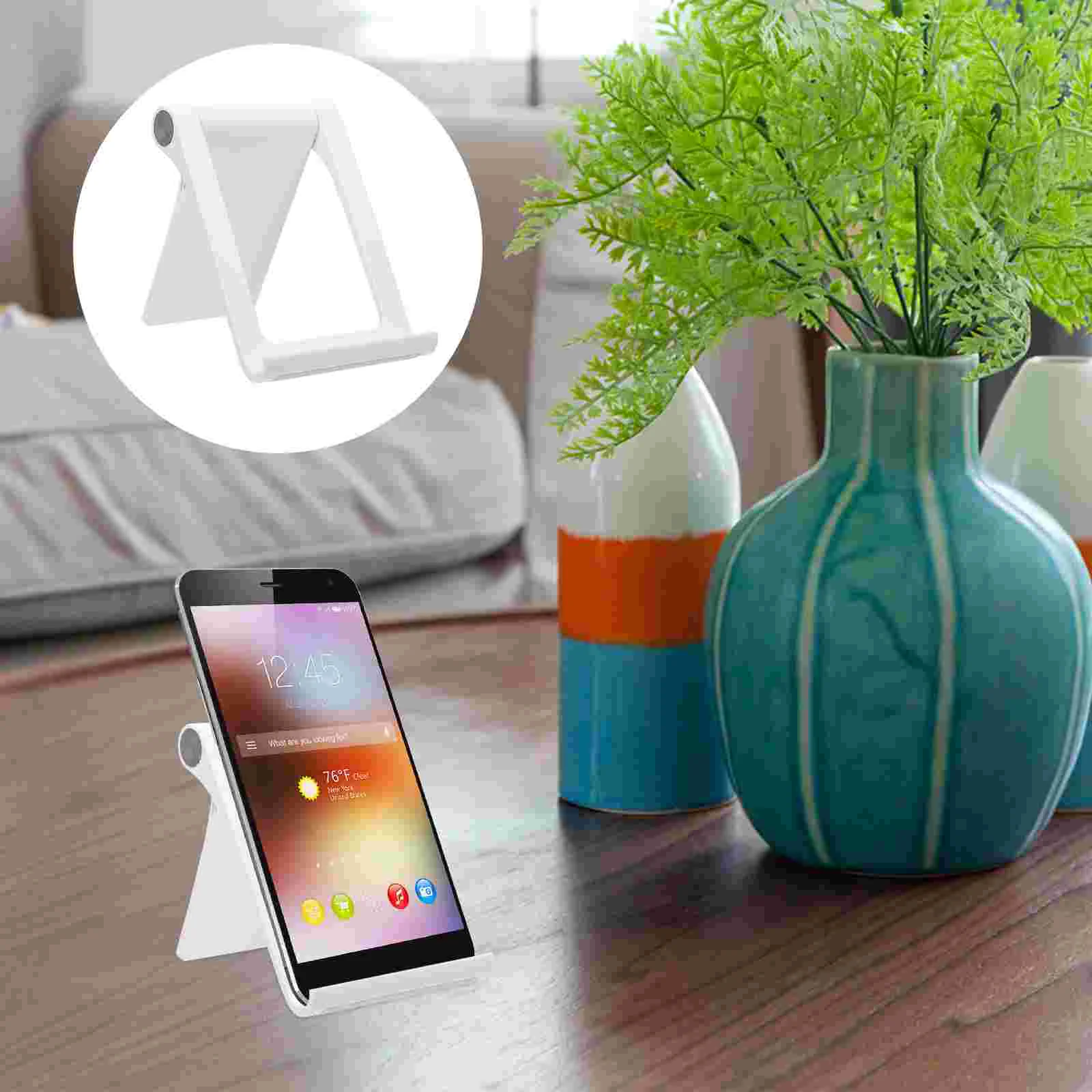 ABS Folding Mobile Phone Stand, Suporte Tablet Celular, Suporte Inteligente, Mesa, Desktop