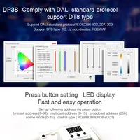 Miboxer DALI Dimming Control System(DT8) 86 touch panel DALI 5 in 1 LED Controller DALI Bus Power Supply DIN Rail for led lamps
