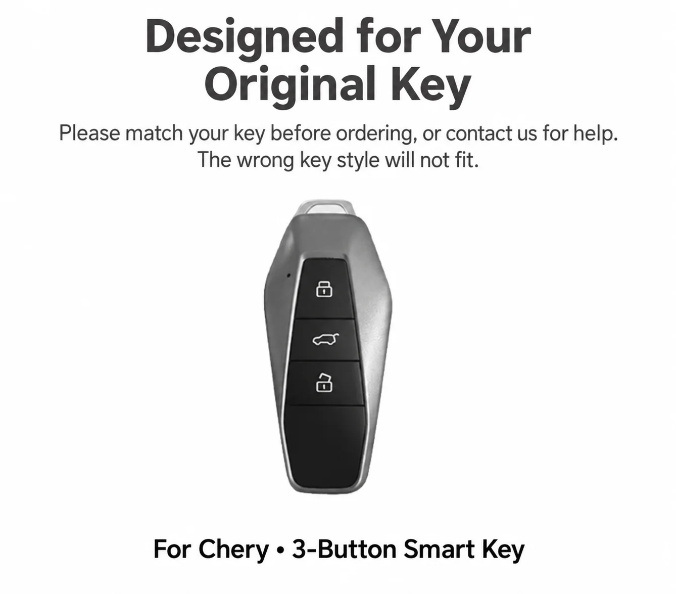 TPU Car Key Fob Cover for Chery iCAR 03 eQ7 3 Button Smart Key Case Glossy Protector Optional Bear Keychain Wrist Strap