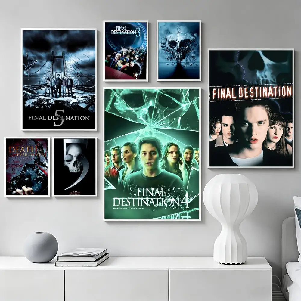 F-Final D-DestinationS Movie Poster Watercolor and Graffiti Posters, Fun Wall Art, Decor Gifts for Living Room, Bedroom