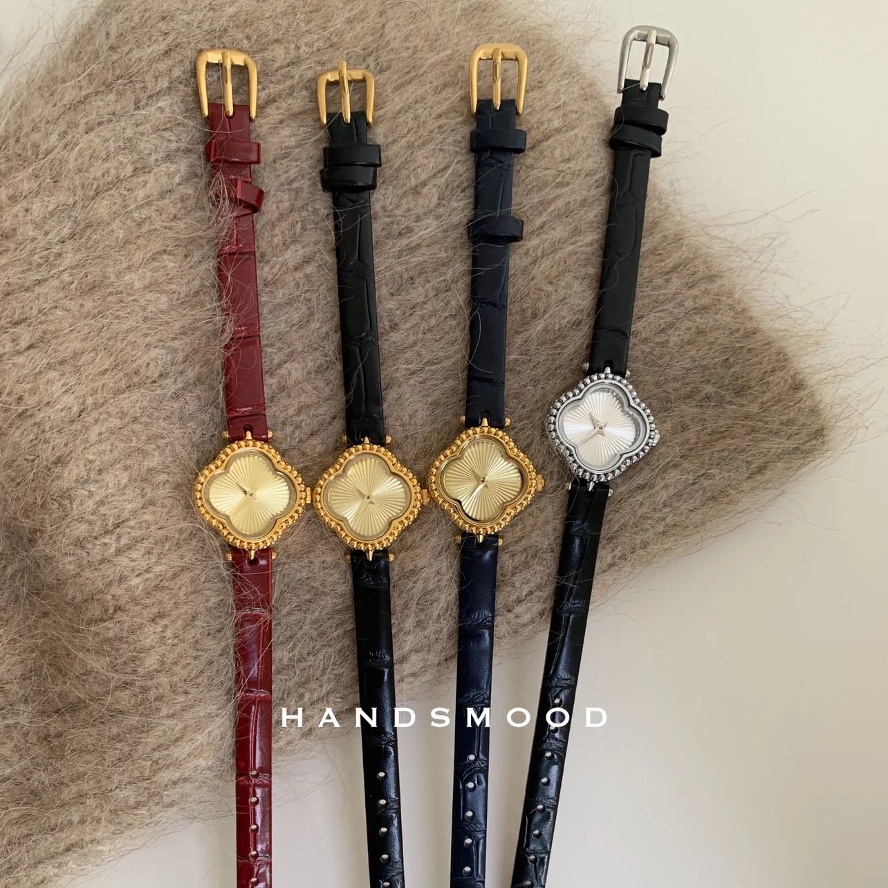 2025 Premium Luxury Women's Watch Fashionable Personalized Gold-Tone Leather Strap Quartz Watch Instagram-Worthy Gift for Women