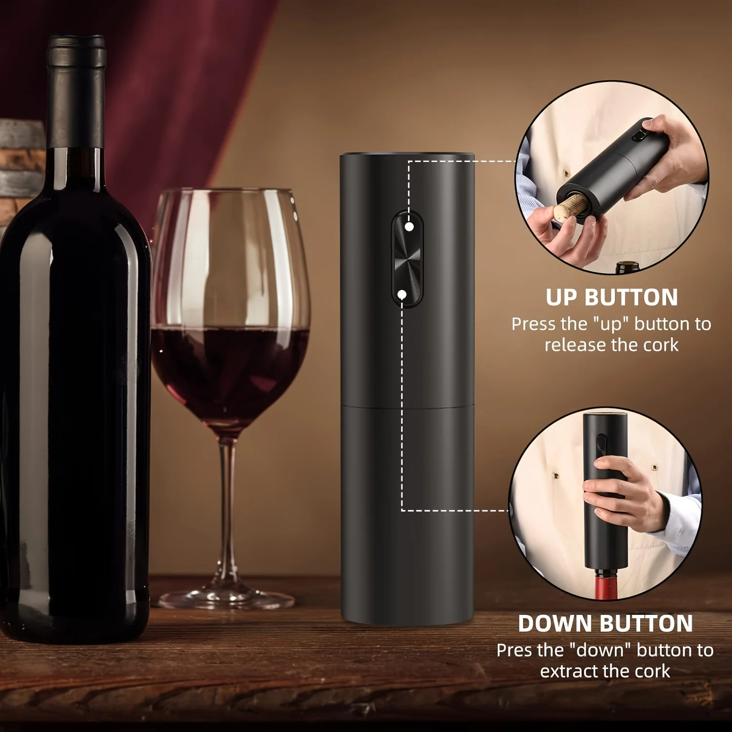 Electric Wine Bottle Opener Automatic AAA Battery Powered for Home Bar Effortless Restaurant Automatic Electric Bottle Opener