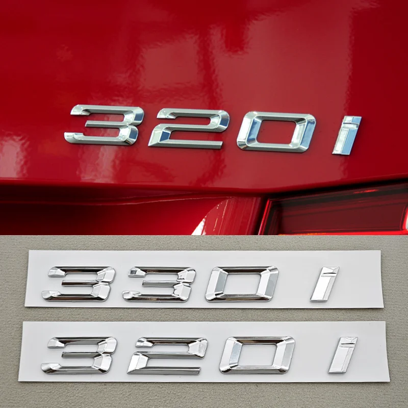 Хромированные буквы-эмблемы для багажника BMW 3 серии E46 E90 E91 F30 G20 320i 325i 330i 335i, наклейка-логотип, аксессуары для стайлинга автомобиля