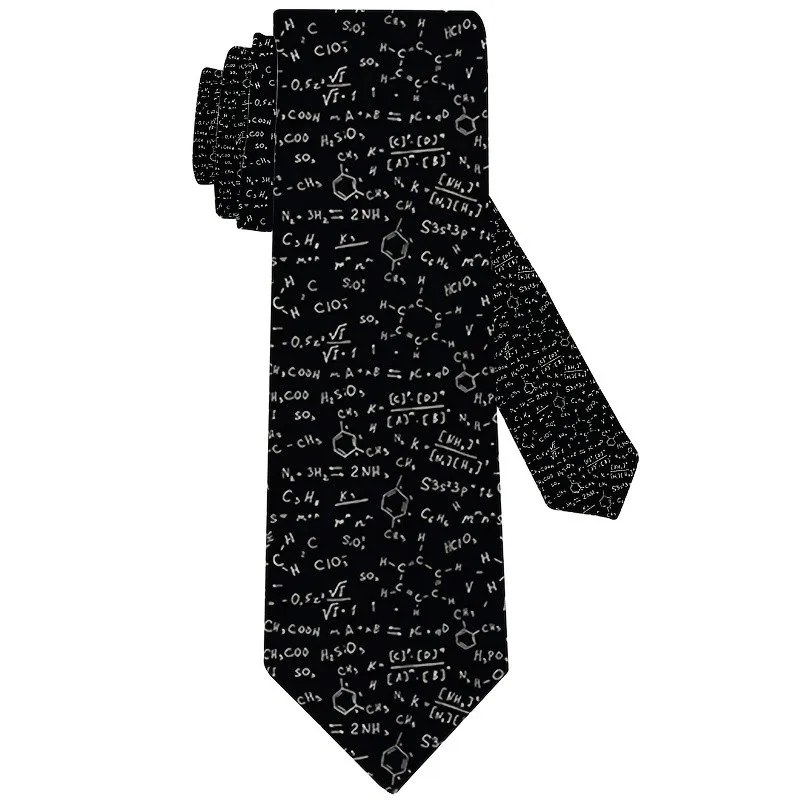 Chemical Background Print Tie Versatile Unisex Neckwear Fashionable Item to Enhance Any Look Suitable for Professionals