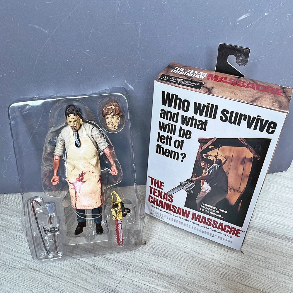 【セール中】NECA ペニーワイズレザーフェイスアニメフィギュア Massacer テキサスチェーンソーフィギュアおもちゃ人形ハロウィンクリスマスギフト