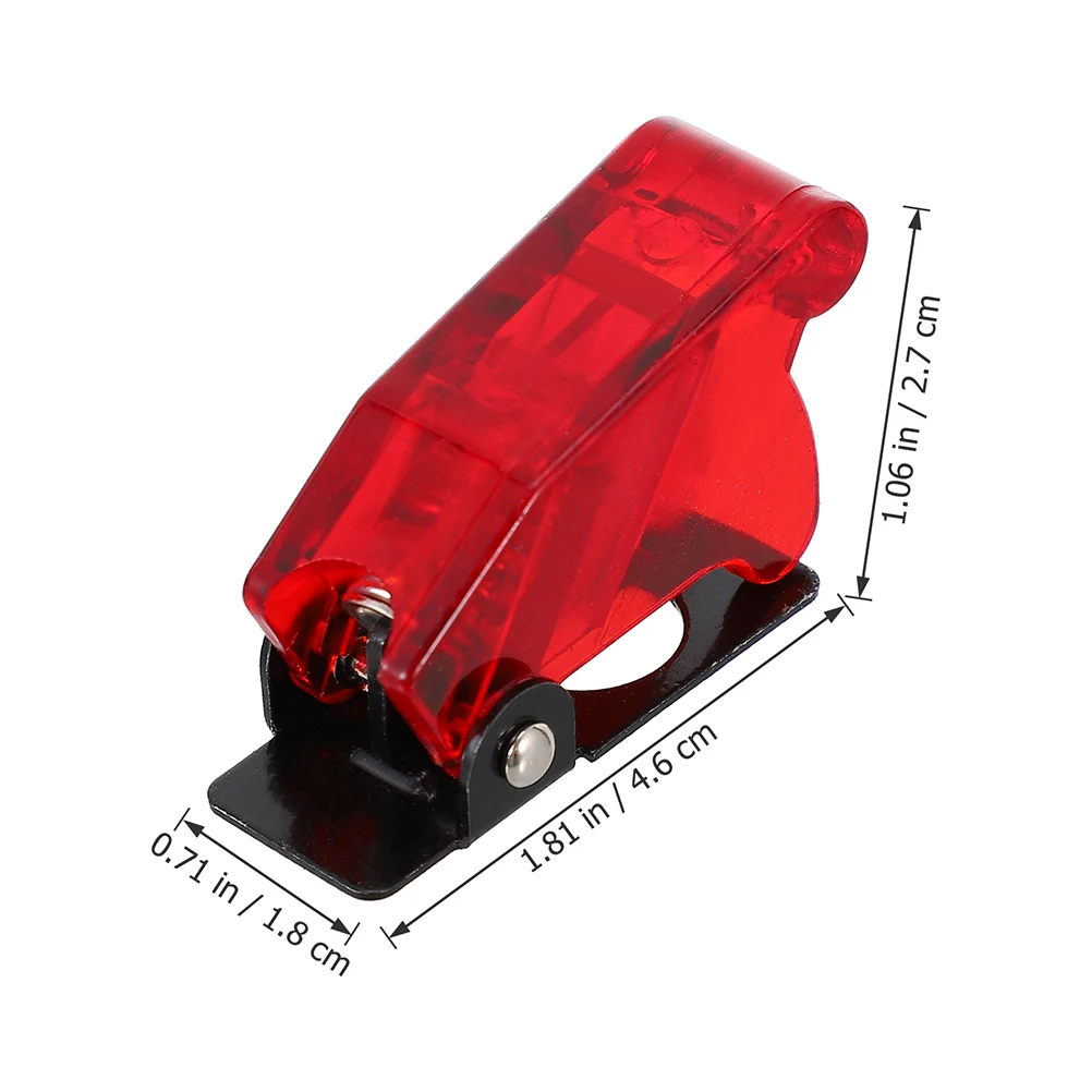 

4pcs Dust-proof Waterproof Switch Cover Transparent Red ASW-07D 12mm Toggle Safety Covers Protective Caps Home Office Vehicle