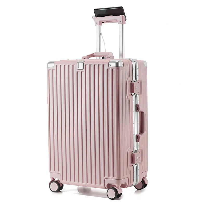 20 Inch 24 Inch Aluminum Frame Hard Shell Spinner Suitcase Luggage TSA Lock Durable Impact Resistant Lightweight Cabin Size