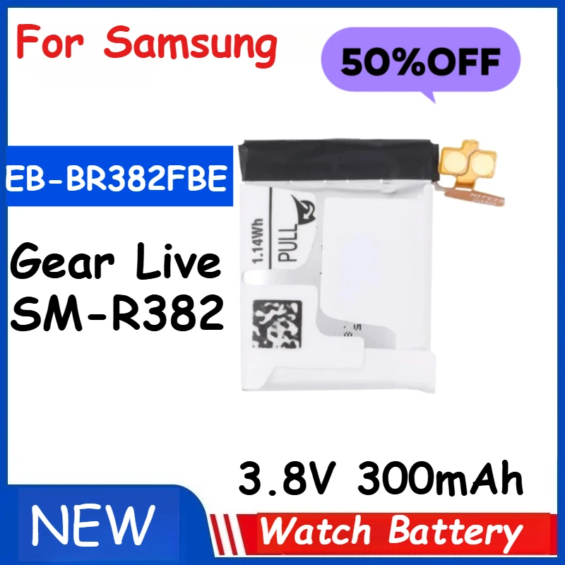 

EB-BR382FBE Battery 3.8V 300mAh for Samsung Gear Live SM-R382 Smart Watch Brand-New High Quality